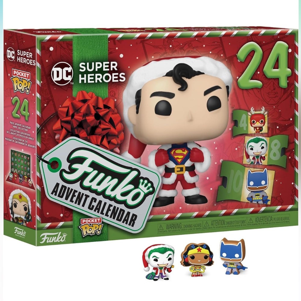 Funko Pop! Advent Calendar - DC Super Heroes 2023, 24 Pocket Pop! Vinyl Figures